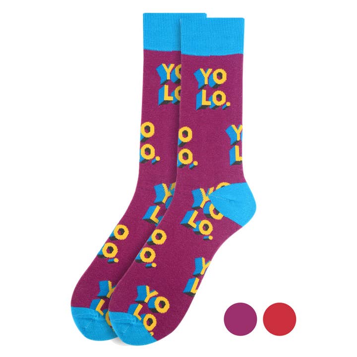 Men's "YOLO"Novelty Socks - NVS1905 for wholesale by Selini New York
