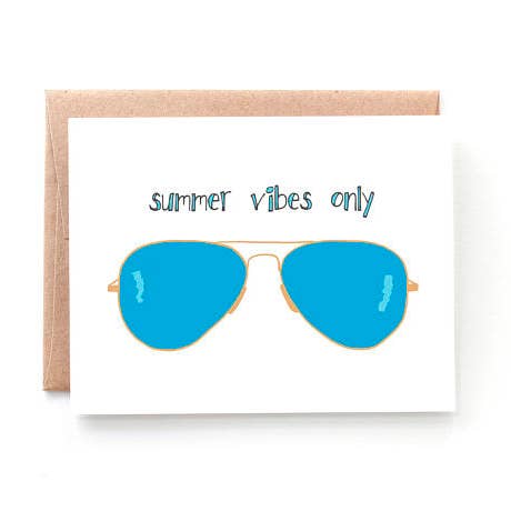 Summer Vibes Card for wholesale by Yellow Daisy Paper Co.