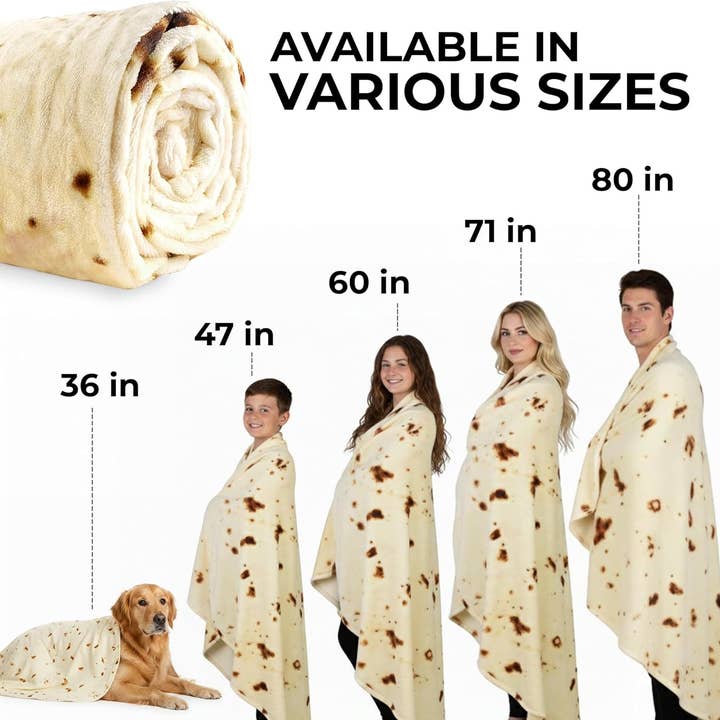 Zulay Kitchen - Wholesale Throw Blanket - Tortilla Blanket With Tinfoil/Drawstring Bag Packaging2