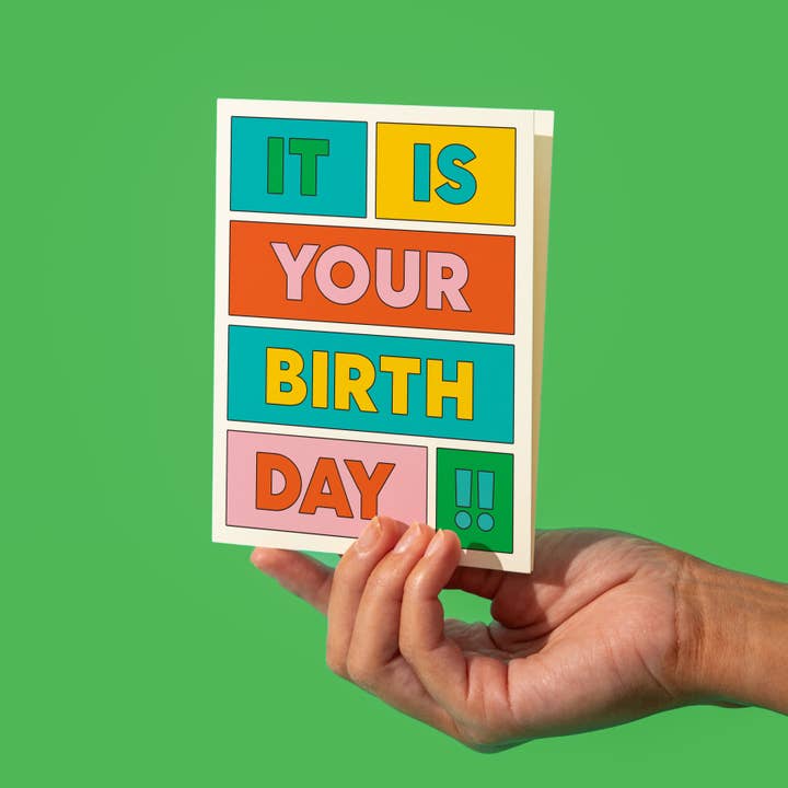 paper&stuff - Wholesale Birthday Card - It Is Your Birthday Greeting Card