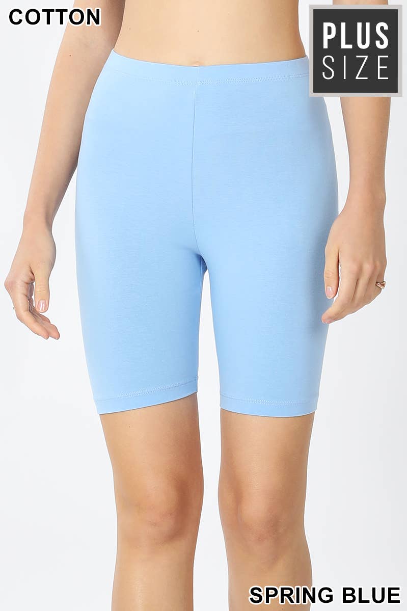 42POPS - Wholesale Athletic Shorts - Women's - ...PLUS SIZE COTTON BIKER SHORTS6