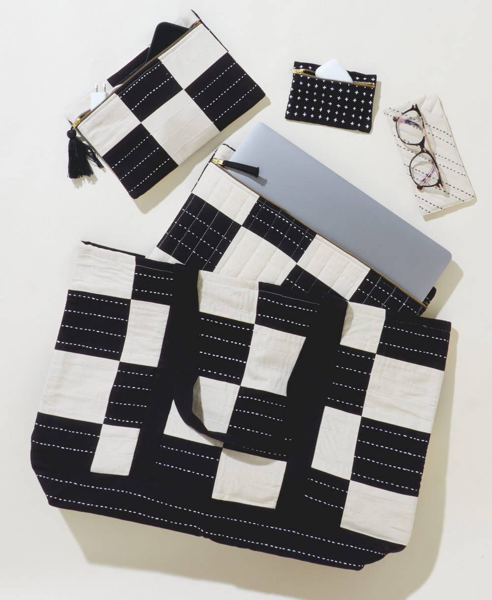 Anchal - Wholesale Tote Bag - Women's - Checkered Canvas Tote Bag8