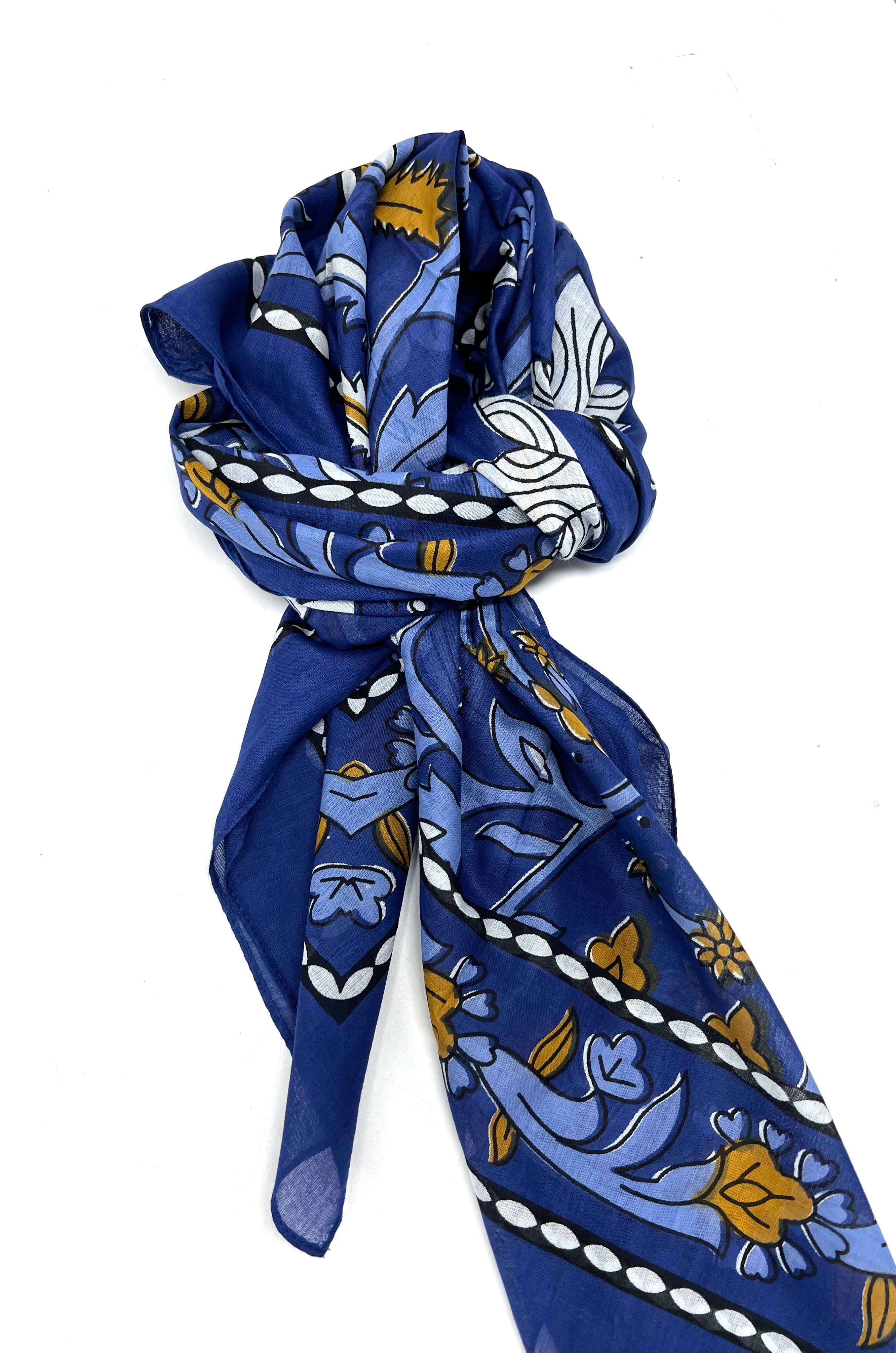 LINETA - Venta al por mayor Pañuelo para la cabeza - Mujer - Pañuelo cuadrado de algodón IN-1 110 x 110 cm1