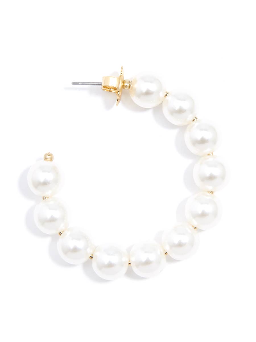ZENZII Jewelry - Wholesale Hoop Earrings - The Classic Pearl Hoop Earrings3