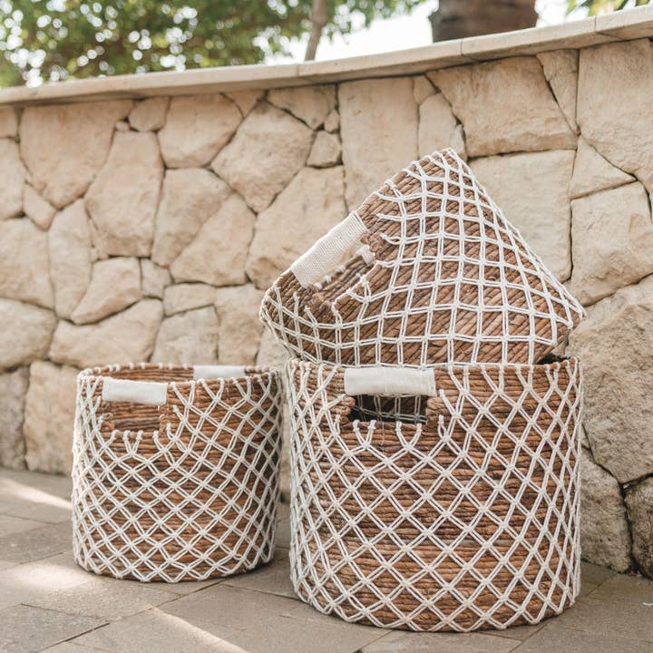 Cesto de armazenamento Pura branco | Cesto para plantas ou roupa por atacado de Soeji