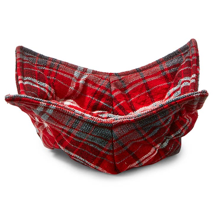 tag - Wholesale Oven Mitt/Pot Holder - Some Like It Hot Plaid Bowl Cozy - Red Multi