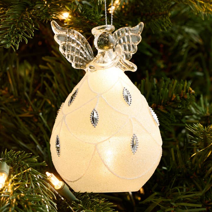 Light Up Angel Ornament w/ Jewels for wholesale by RCS Gifts