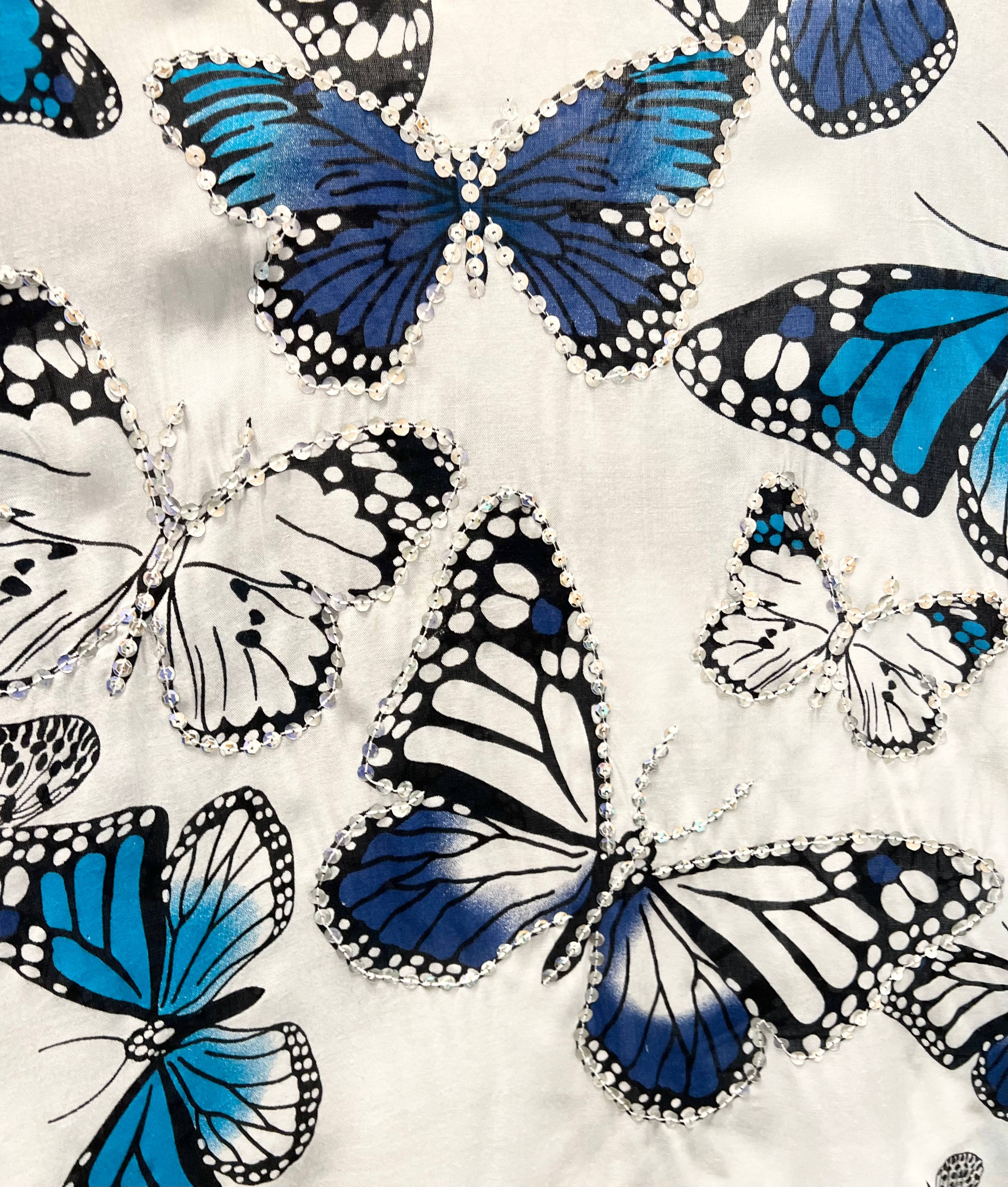 Bamboo Source Tropical Decor - Wholesale Blouse - Women's - Sequined Butterfly Summer Top/Cover Up3