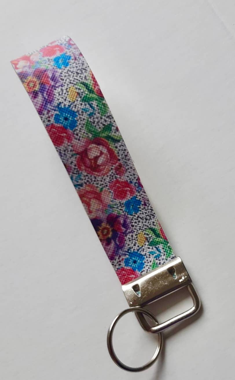 Positivi-Ties – wholesale Keychain – Women's – Wristlet, leatherette wristlet,keyring gift, Floral wristlet0