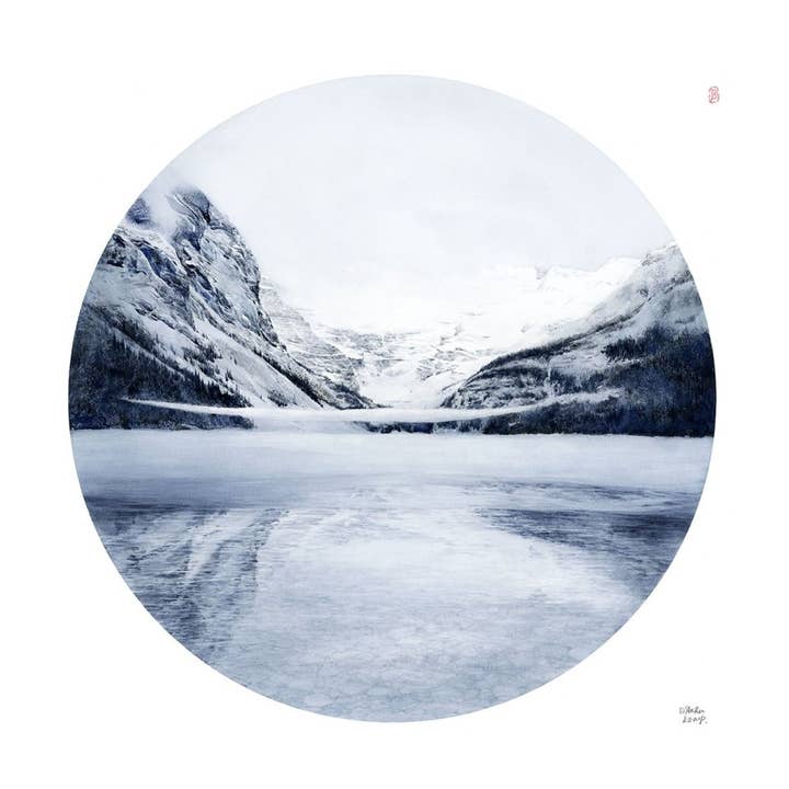 Lake Louise Aquarell-Kunstdruck für den Großhandel von WANRU KEMP