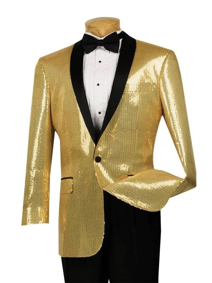 Mens Gold Dinner Jacket - Herr Aftonjackor - Tuxedo Dinner Jacket för wholesale av Alberto Nardoni