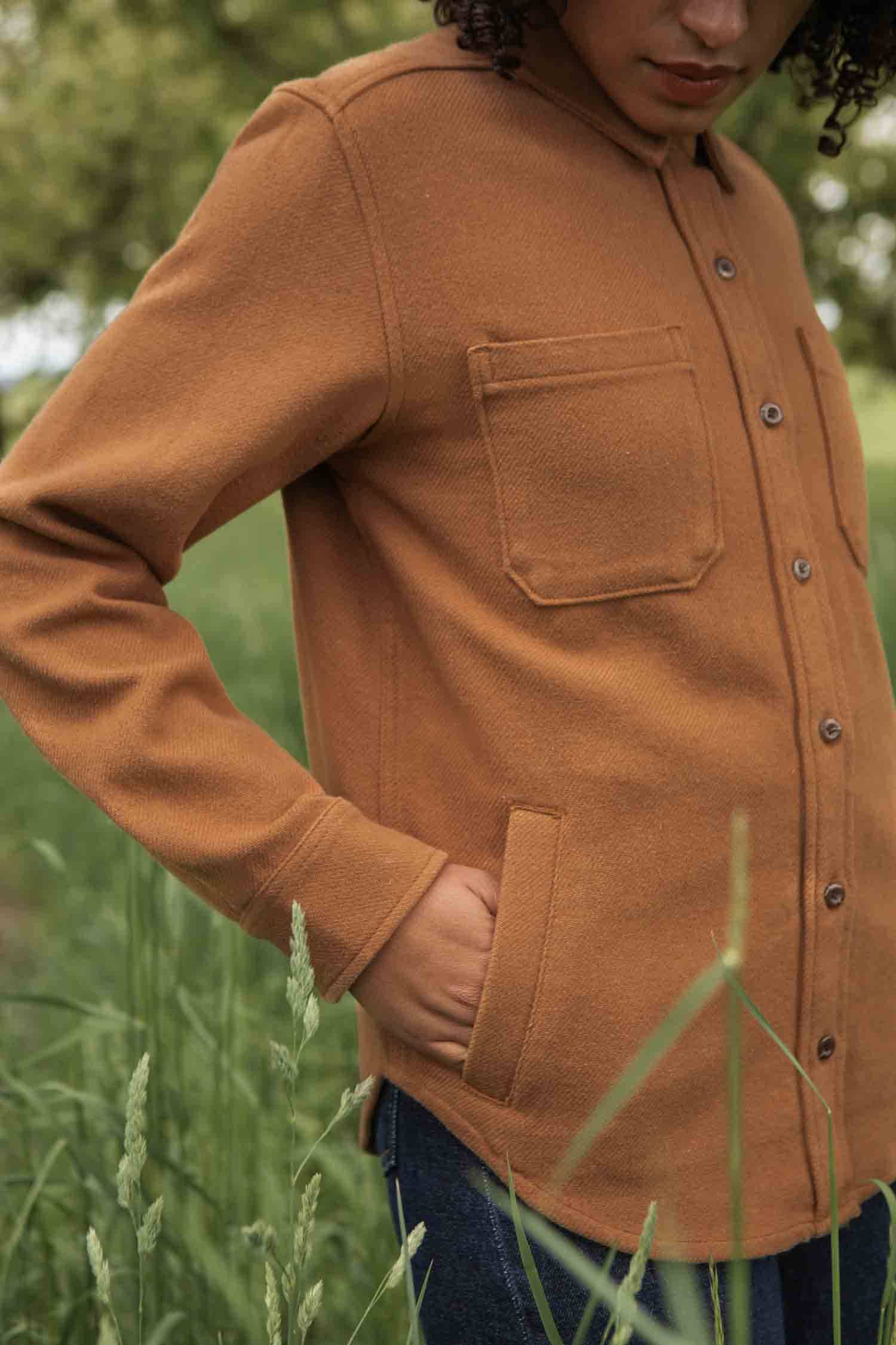 Dawson Overshirt / Camel for wholesale on Faire4