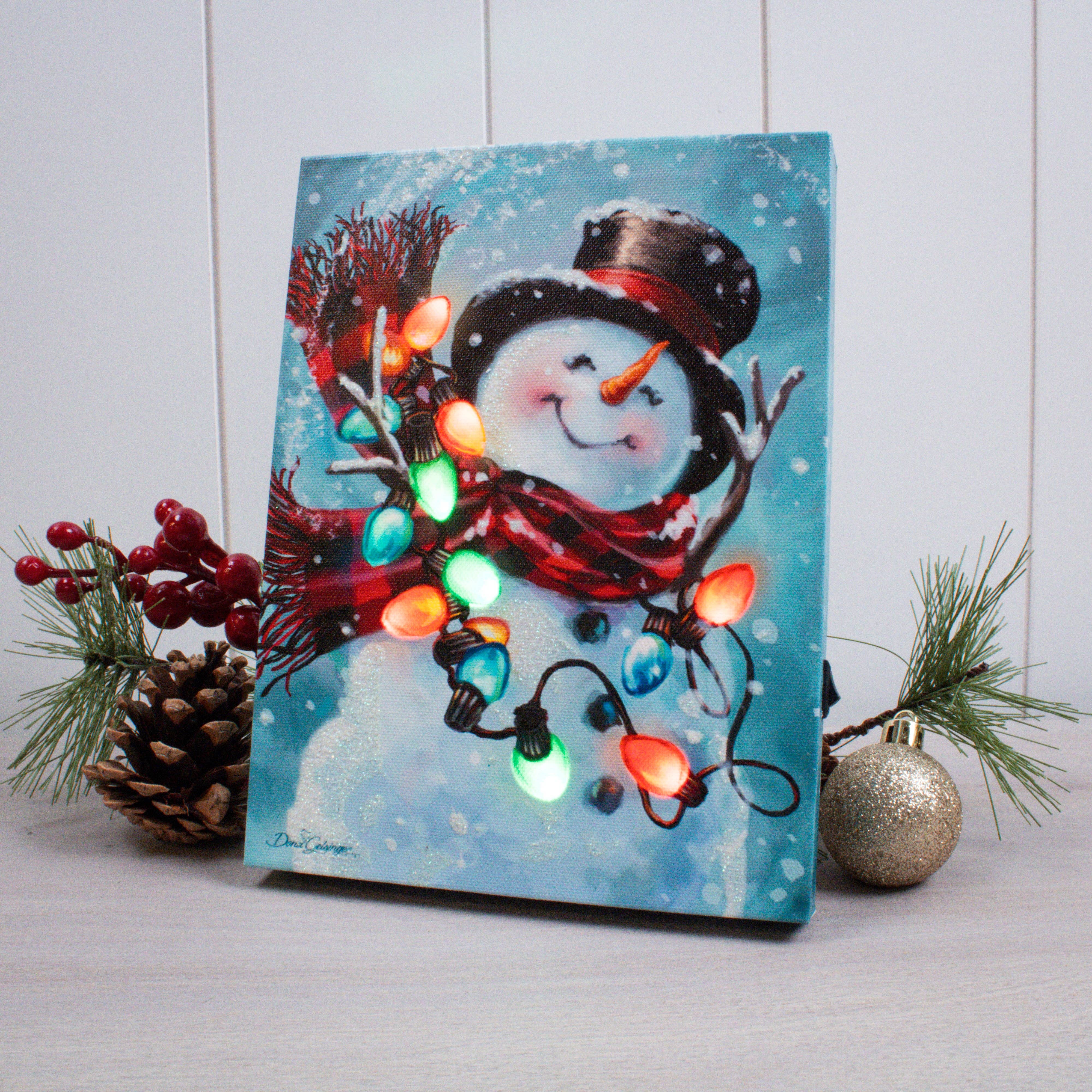 Glow Decor - Wholesale Christmas Decoration - Christmas Joy 8x6 Lighted Tabletop Canvas2
