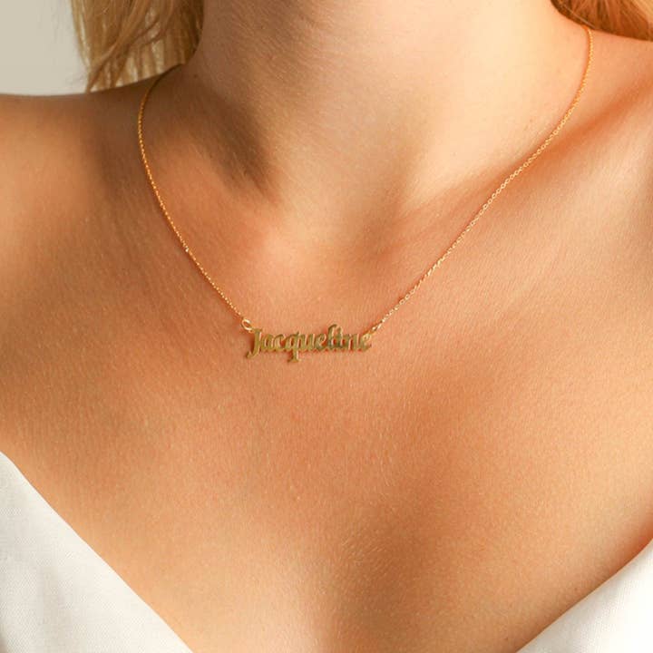 14k Gold Name Necklace for wholesale by Gowa Design