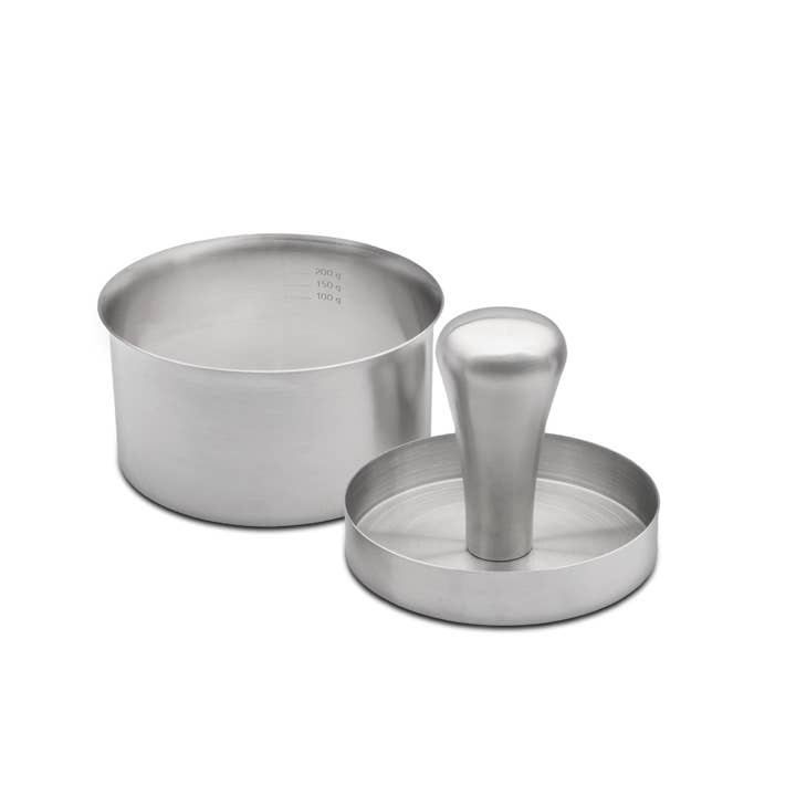 Stainless Steel Burger Press. Two-piece for wholesale by Karl Weis