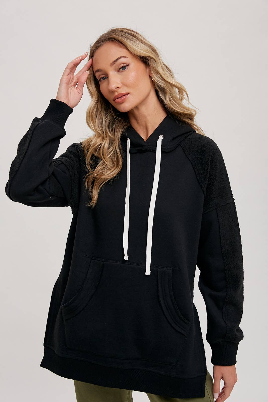 Bluivy - Wholesale Hoodie - Women's - FLEECE HOODIE TUNIC2