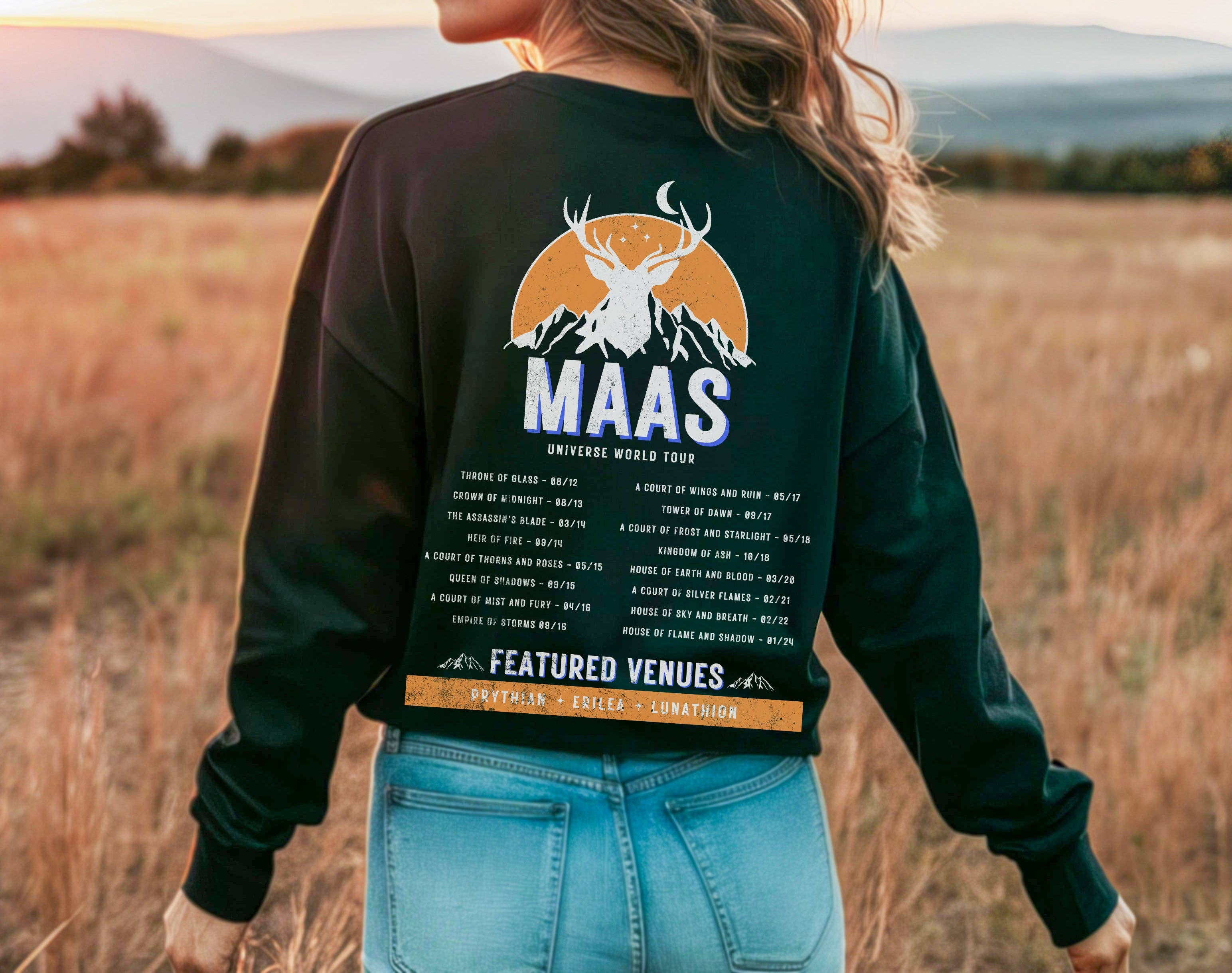 Parchment & Parcel – Camisola gráfica - Mulher por atacado – Camisola Maas Universe0