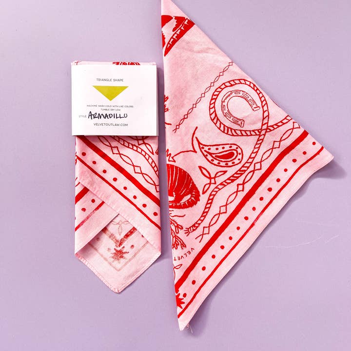 Velvet Outlaw - Wholesale Bandana - Unisex - Triangle Armadillo Bandanas - Multiple Colors7