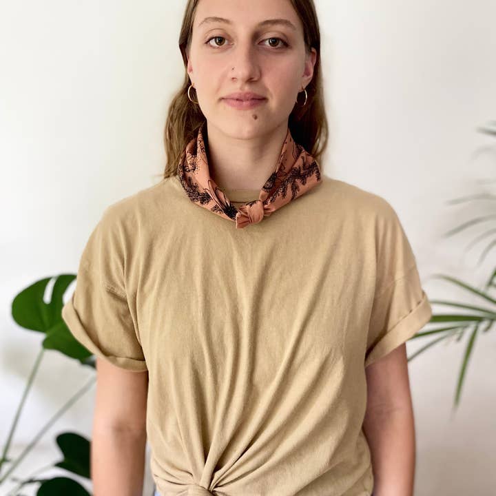 Wanderite - Wholesale Bandana - Unisex - Bandana | Herbs of Protection | Plant Dyed | Rose6