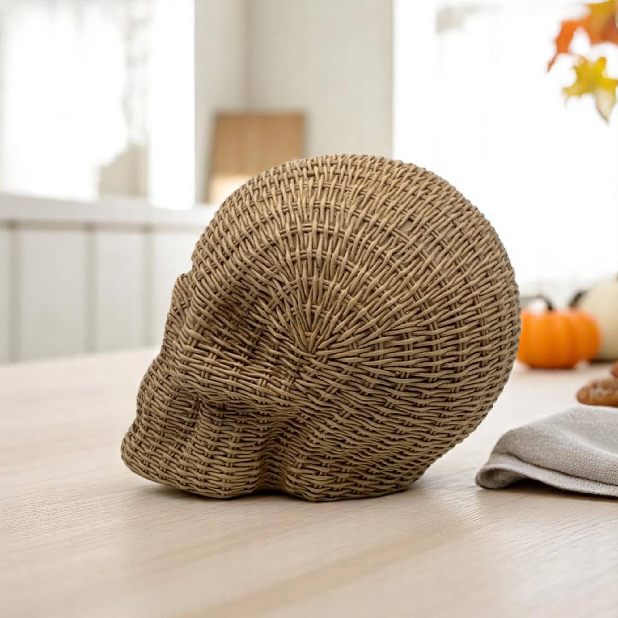 Gia Roma - Wholesale Decorative Figurine - Resin Skull Statue Rattan Halloween Gothic Home Decor Unique35