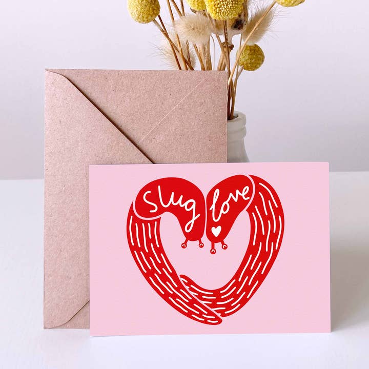 Sentient Stories - Wholesale Love Card - Postcard - Slug Love2