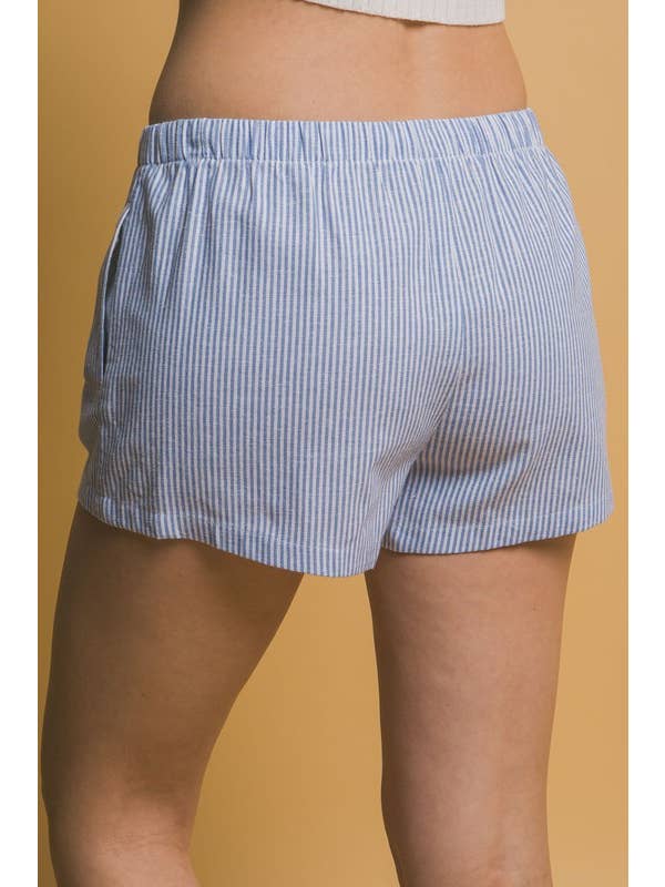 Vanilla Monkey - Wholesale Shorts - Women's - Low- Rise Stripe Linen Shorts