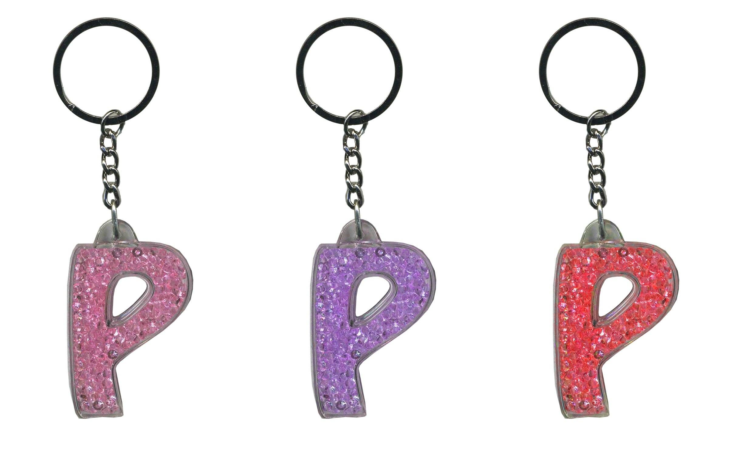 Instant Gifts International – wholesale Keychain – Women's – Itzy Glitzy Keyrings - Initial Letters14