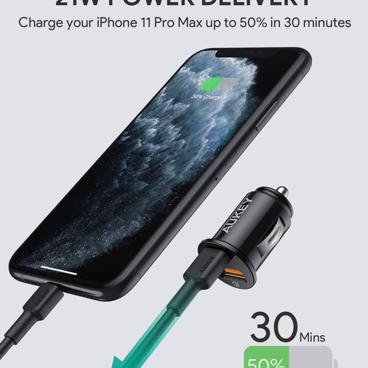 Above Edge - Wholesale Portable Charger - 21W USB C Car Charger with Power Delivery 3.04