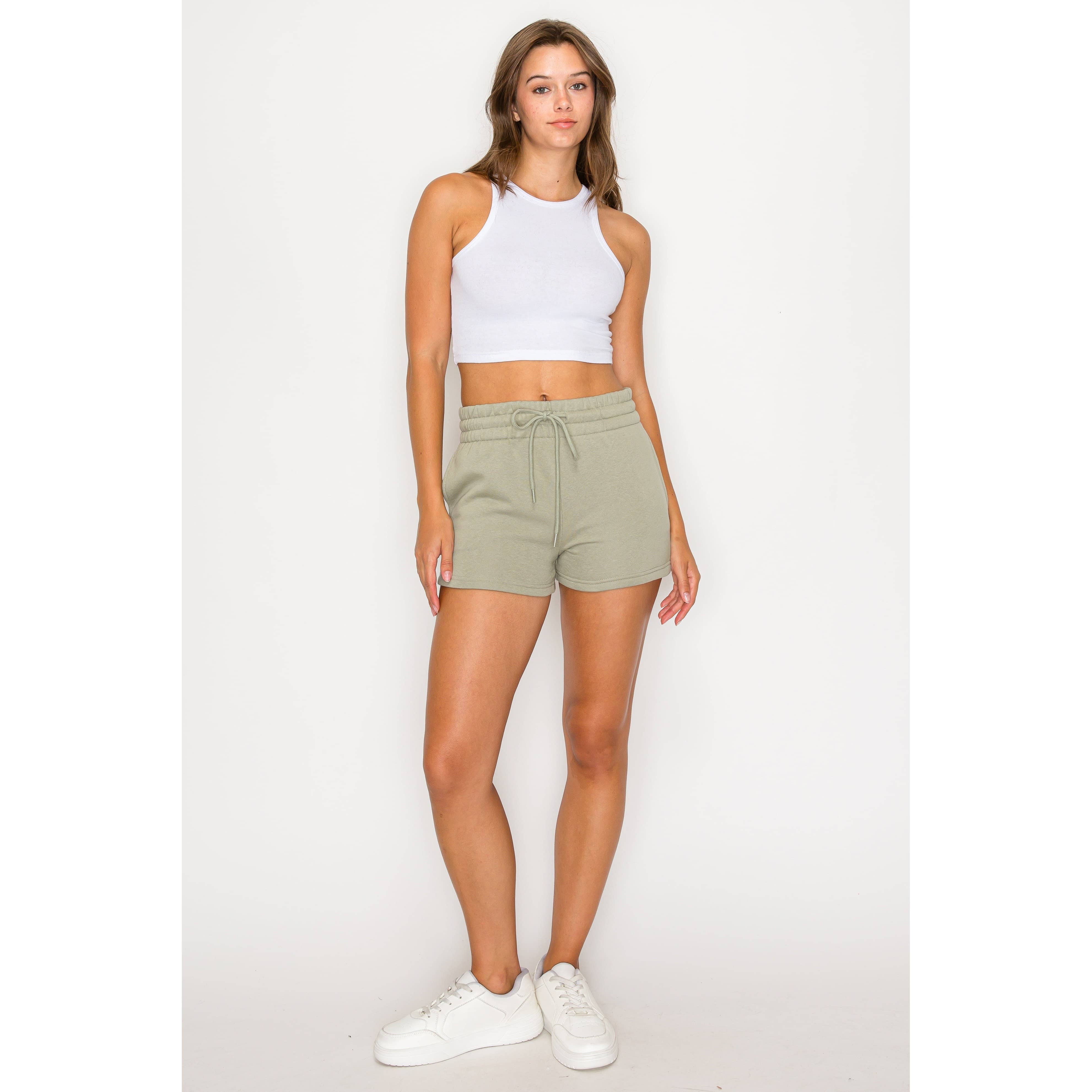 UP CLOTHING - Wholesale Shorts – Women’s - Solid Fleece Lounge Sweat Shorts12