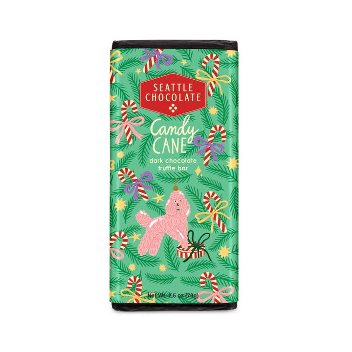 Seattle Chocolate Presents MAEVE - Wholesale Chocolate Bar - Holiday - Candy Cane Truffle Bar