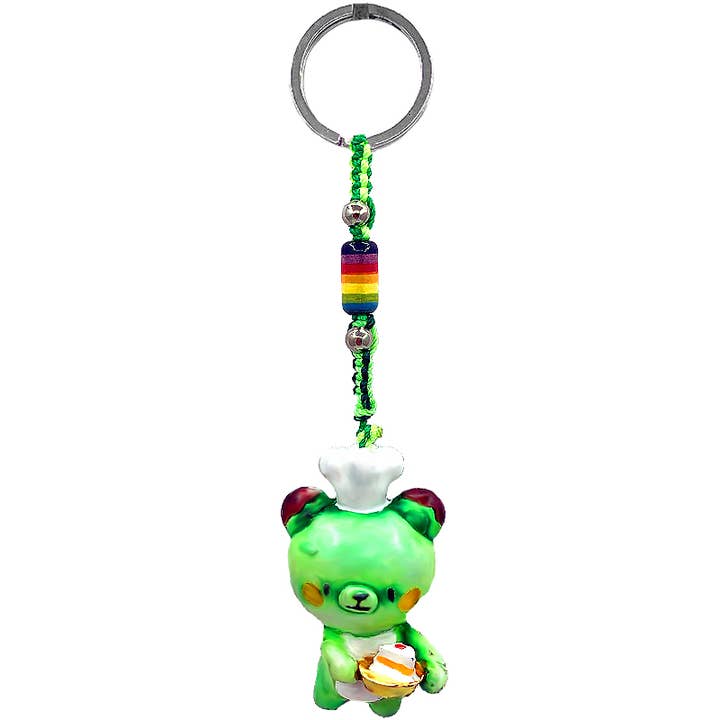 Pichincha - Wholesale Keychain – Women's - Baker Bear Chef Animal Durepox Resin Figurine Keychain1