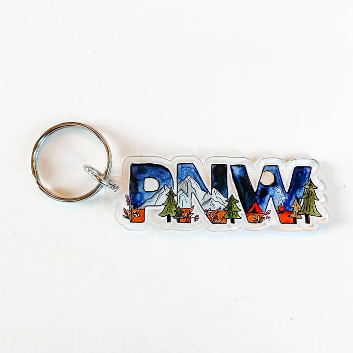 Sticker Girl - Wholesale Keychain - Unisex - PNW Keychain0