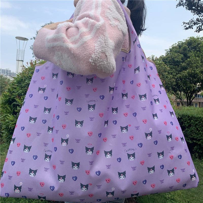 FurDecoration - Wholesale Grocery/Shopping Bag - Foldable Portable Reusable Shopping Bag With Floral Print8