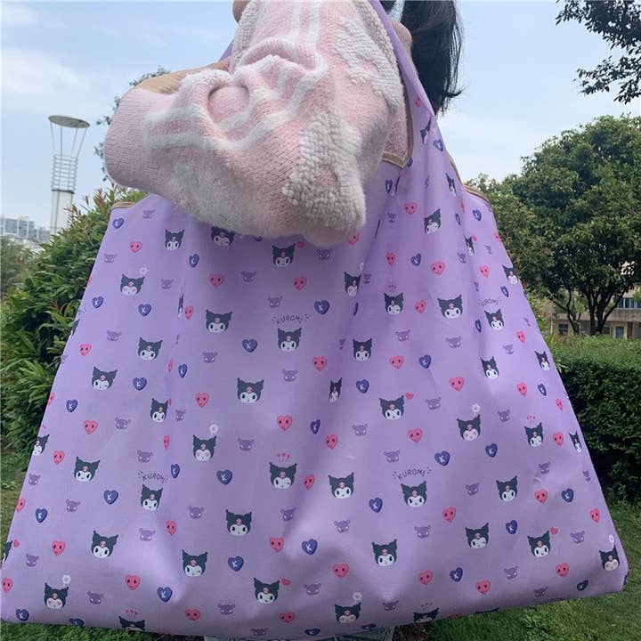FurDecoration - Wholesale Grocery/Shopping Bag - Foldable Portable Reusable Shopping Bag With Floral Print8