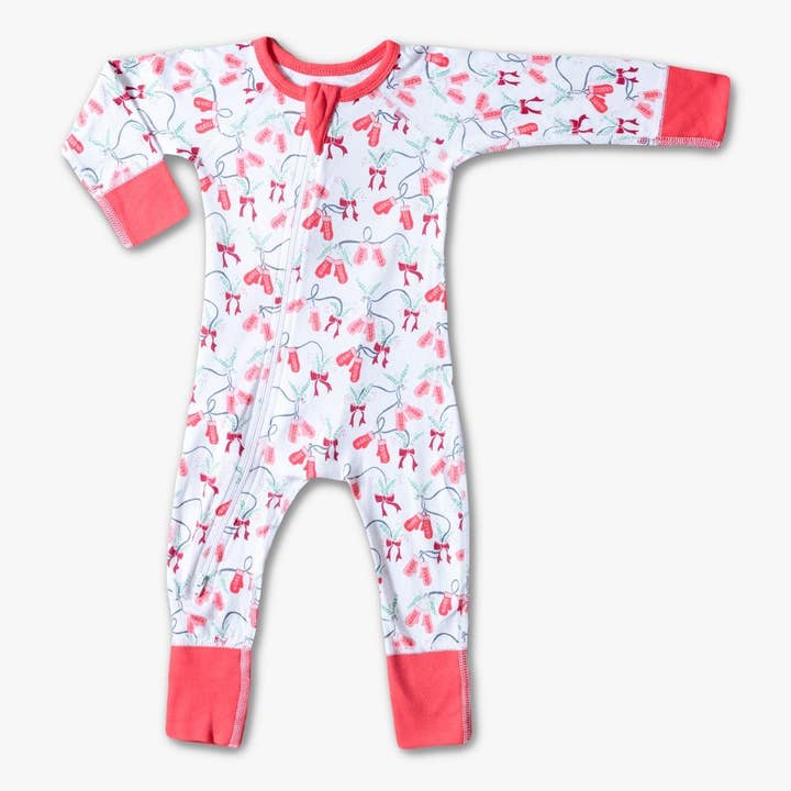 Mittens Zip Romper for wholesale by Sapling Child