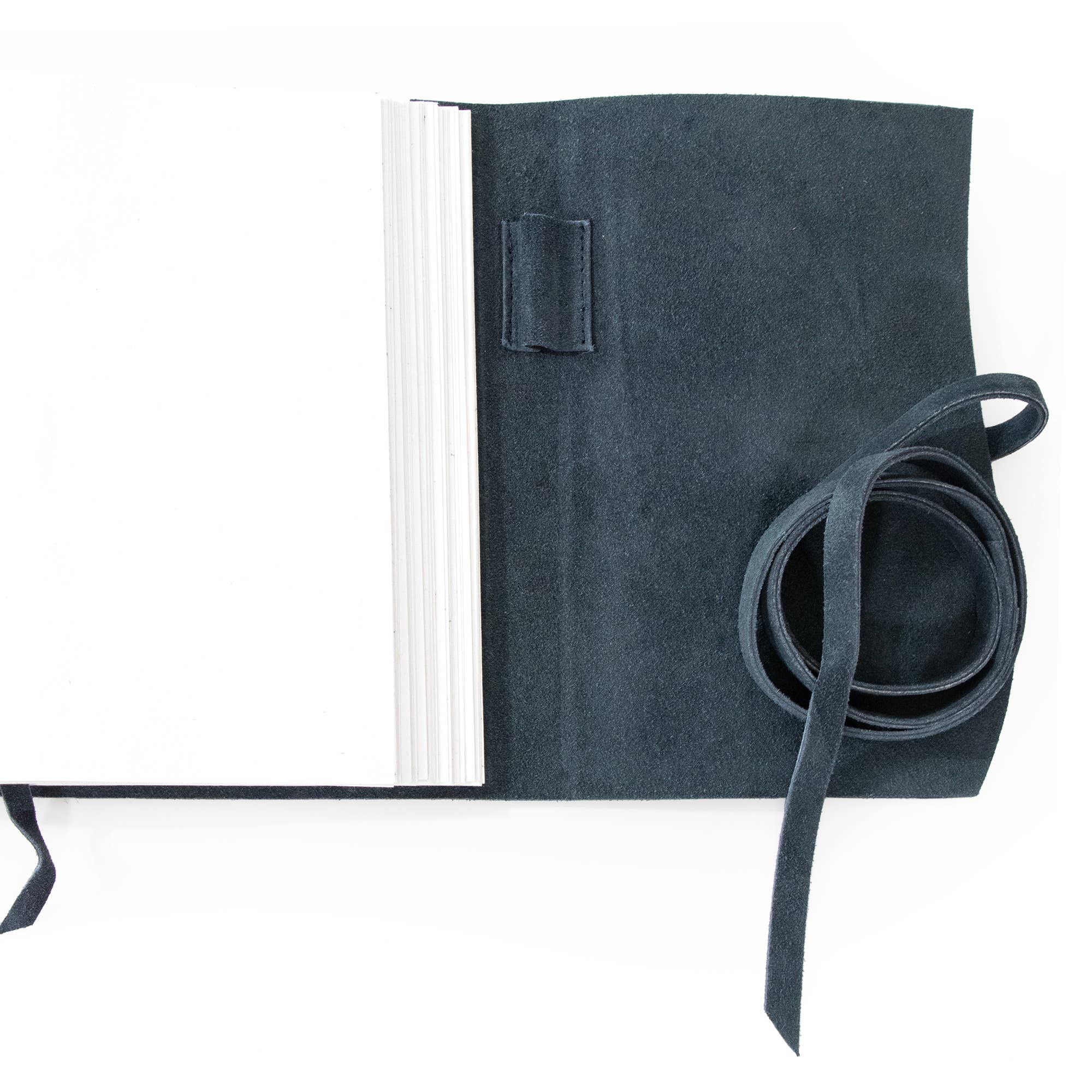 Andaluca - Wholesale Journal/Diary - Grey Blue Suede Journal w/ Organic Cotton Paper: Large3