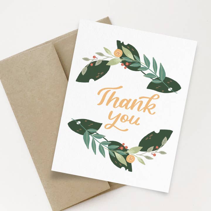 Thank You Leaves Everyday lykønskningskort for engroshandel hos Occasionalish