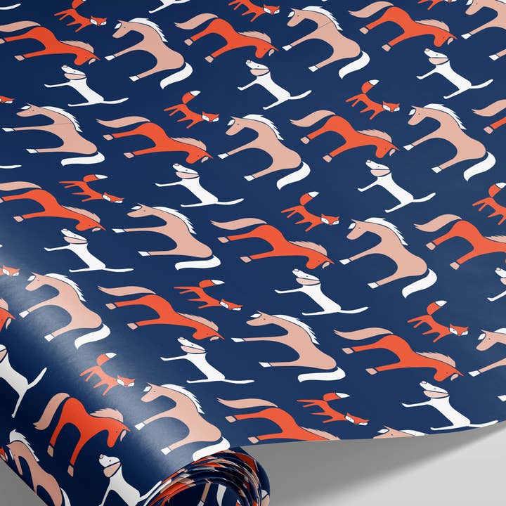 Foxy Wrapping Paper for wholesale by Mare Modern Goods