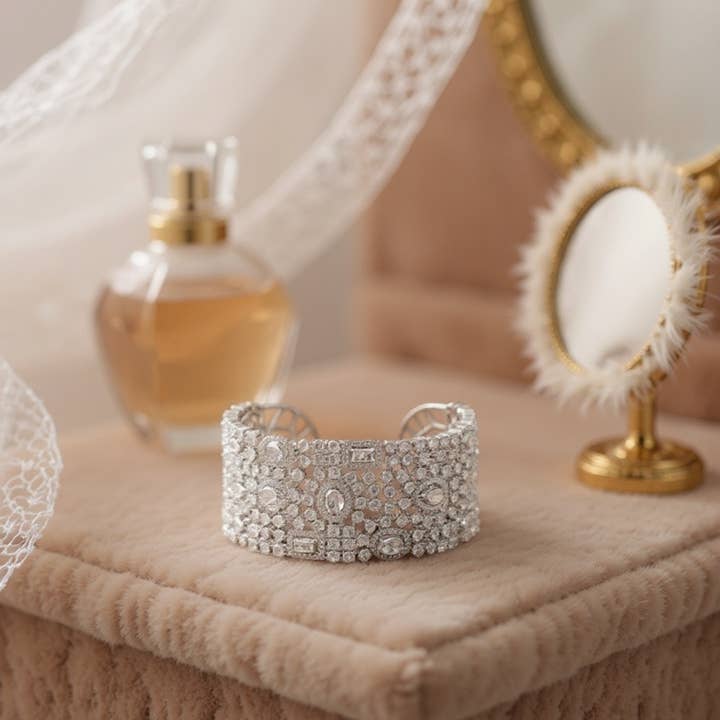 CZ COLLECTION - STATEMENT CUFF BANGLE SET - CZBR168 SILVER and other Purchase Wholesale cz bangles. Free Returns & Net 60 Terms on Faire trending on Faire.