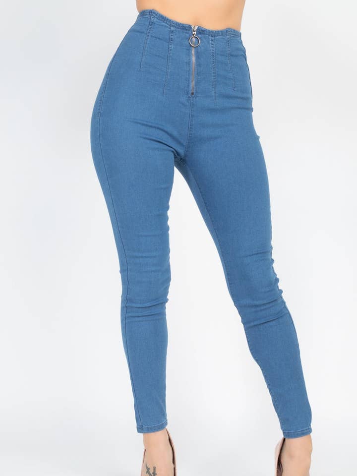 Jeansjeans mit hoher Taille für den Großhandel von CC Wholesale Clothing