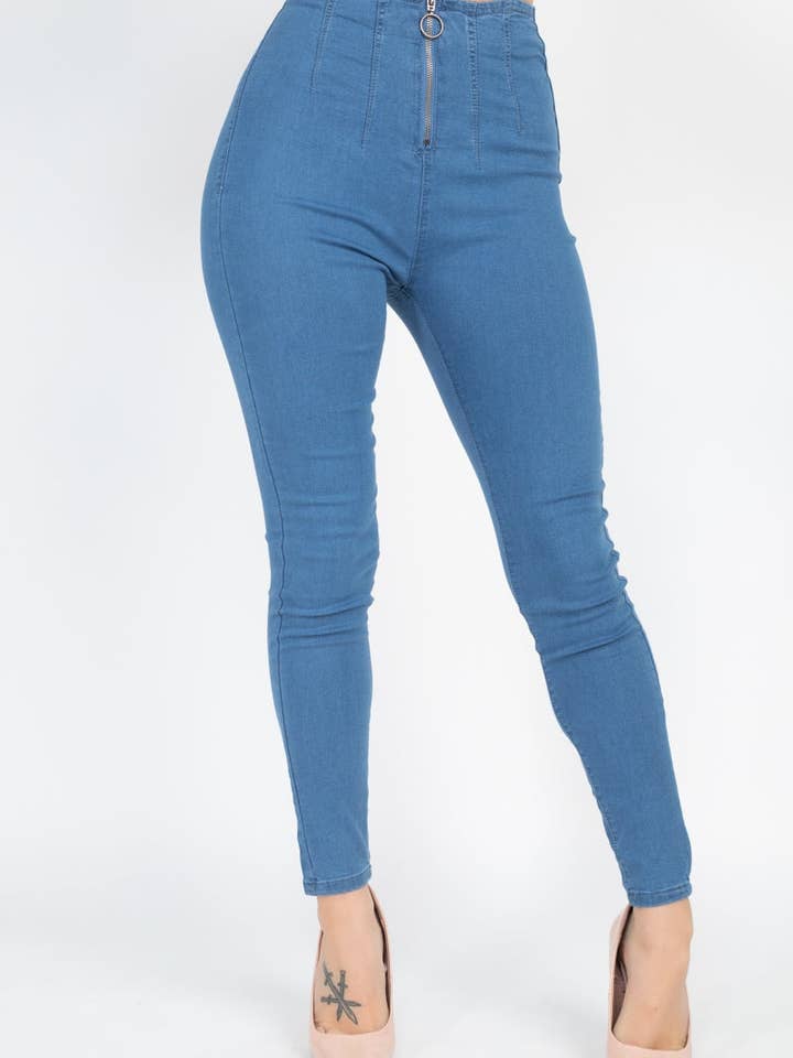 Jeans in denim a vita alta per la vendita all'ingrosso da parte di Fashion Quality Boutik