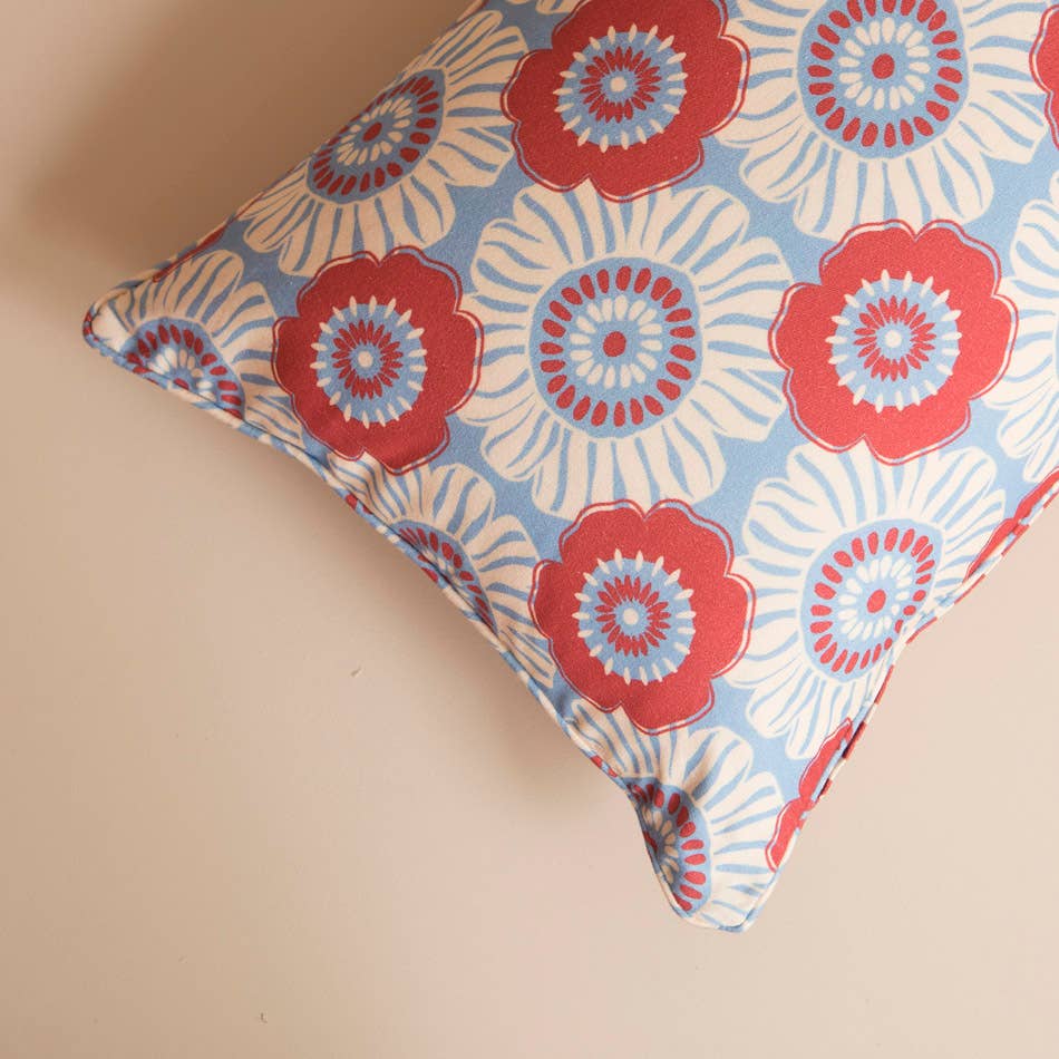 Mahe Homeware - Wholesale Throw/Decorative Pillow - Blue Pop Floral Cushion 40x603