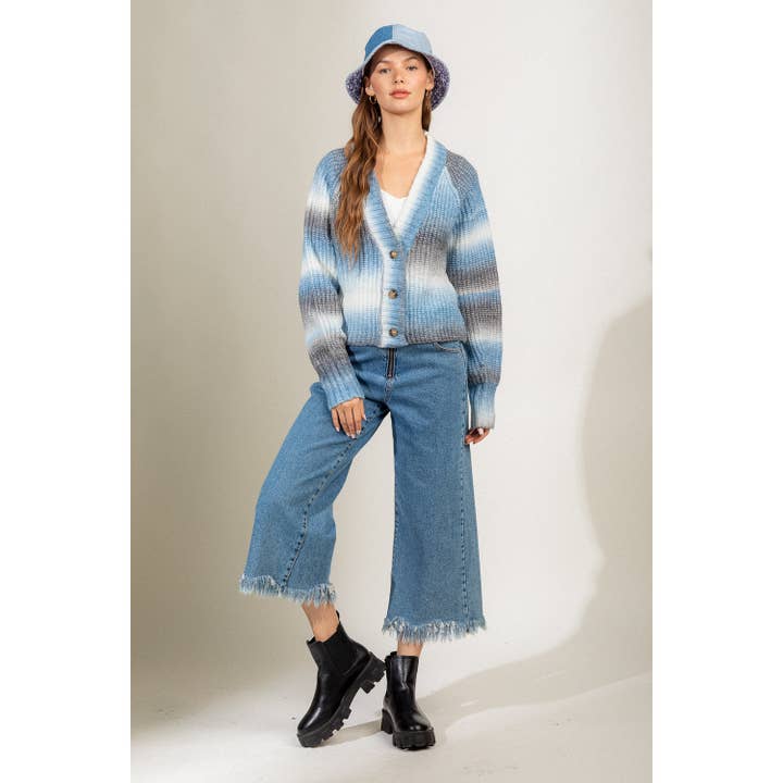 Cardigan à coupe ample multicolore pour la vente par Apolline