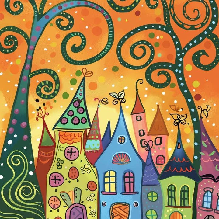 Cidade Fantástica e Caprichosa por atacado de Paint with Number