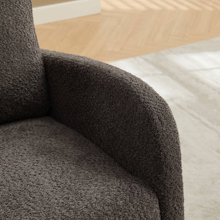 Charcoal High Back Nursery Rocking Chair with Retractable Footrest for wholesale on Faire12