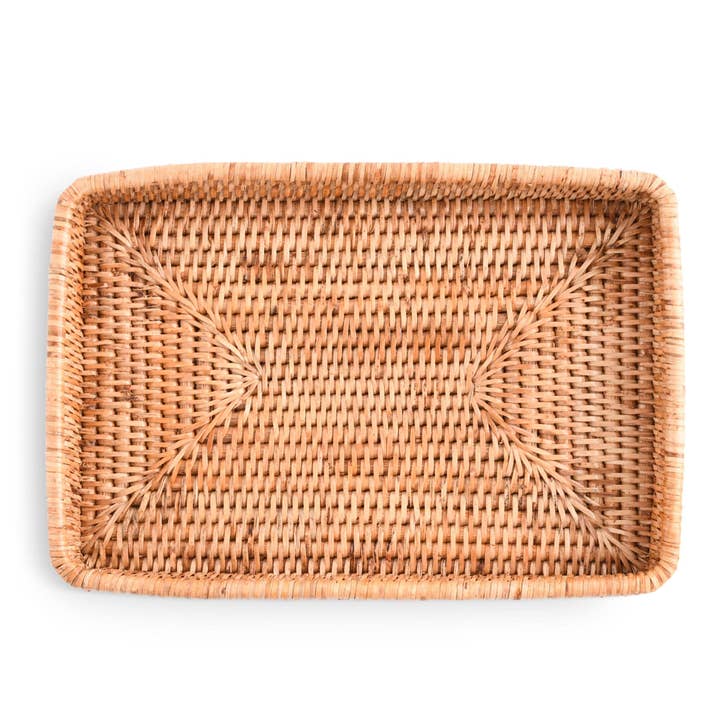 Vagabond House - Wholesale Decorative Tray - Catchall Tray Hand Woven Wicker Rattan1