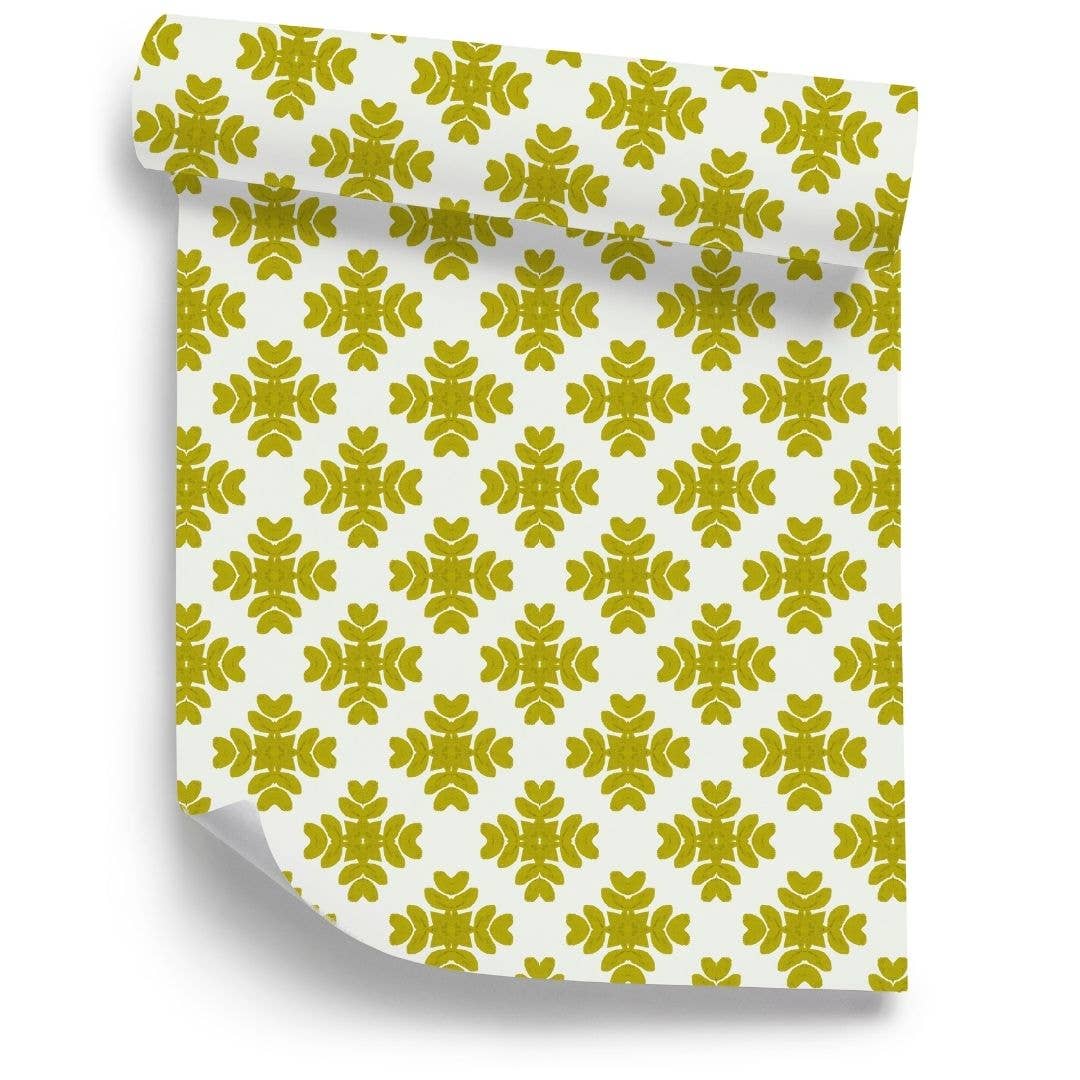 Laura Park Designs - Wholesale Wallpaper - Brushstrokes Citrine Peel and Stick Wallpaper1