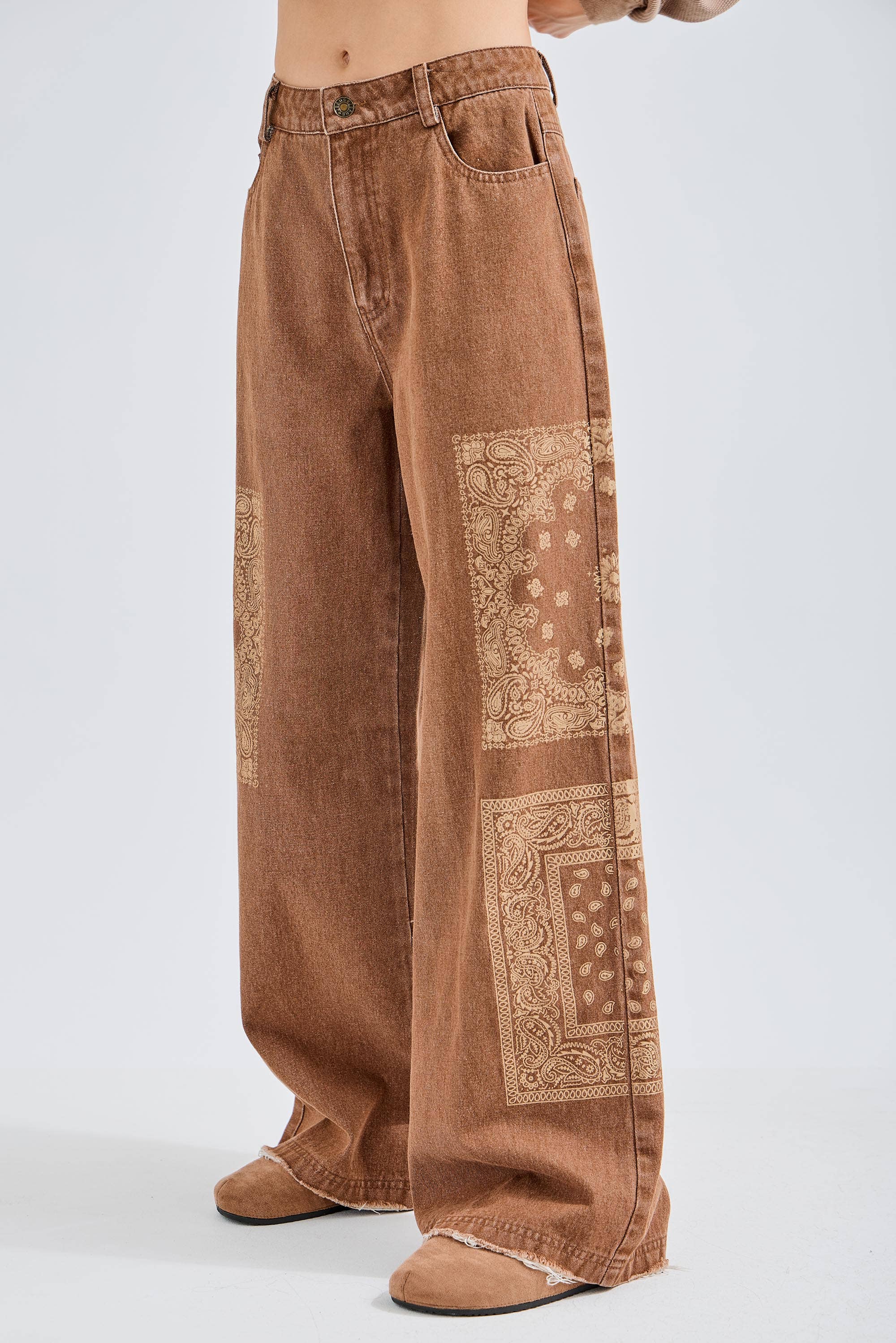 J.Her - Wholesale Jeans - Women's - Bandana Printed Boho Magic Stretchy Jeans DC53712