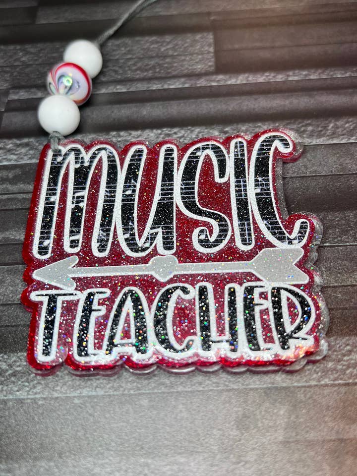 Music Teacher Christmas Ornaments, Gift for School Musician, Gift for Specials Teacher, Teacher co worker gift under 20 for wholesale by Chasin’ Self Care
