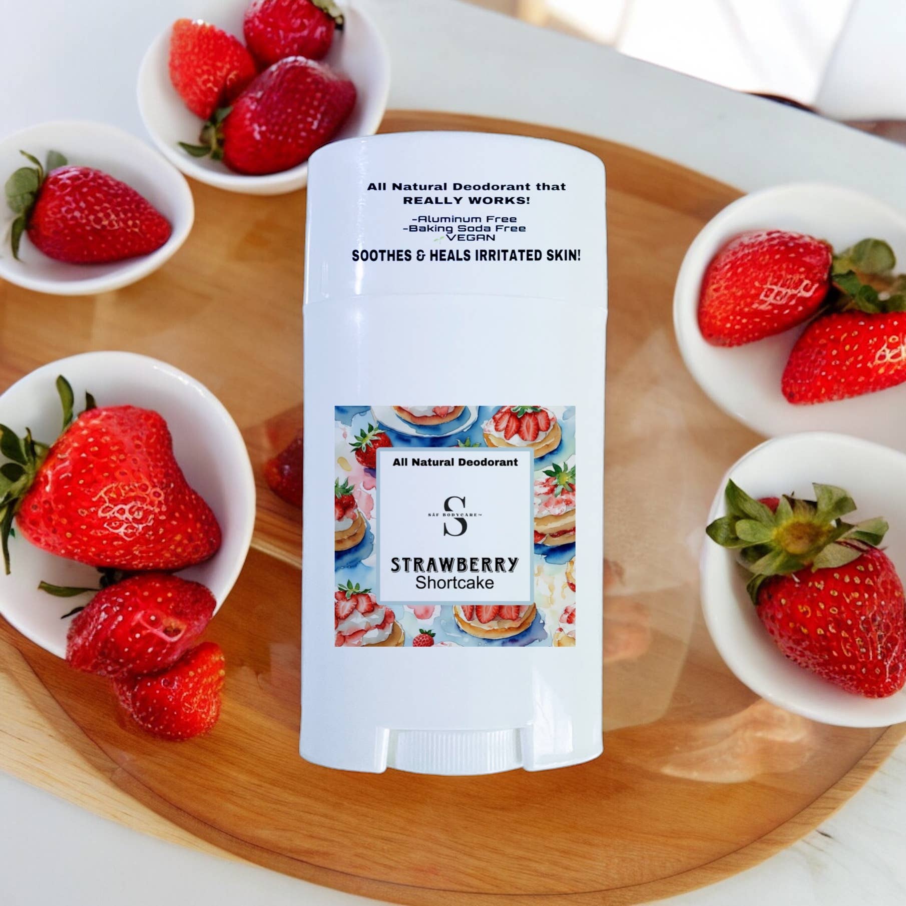 SĀF Body Care - Wholesale Deodorant - Women's - Strawberry Shortcake Natural Deodorant, Aluminum Free, Vegan1